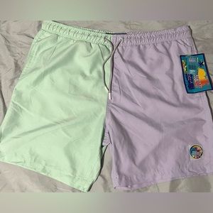 Surf Society Mint / Lavender Swim Trunks XL
